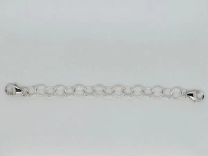 5 mm dünne runde Glieder Sterlingsilber Sicherheitskette mit ZWEI Karabinerverschlüssen S0897S - Bild 1 von 3