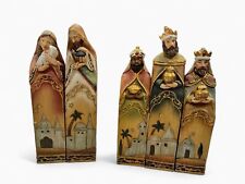 Nativity Set Vintage 5 Pieces Bethlehem Scene Mary Joseph Three Wise Men