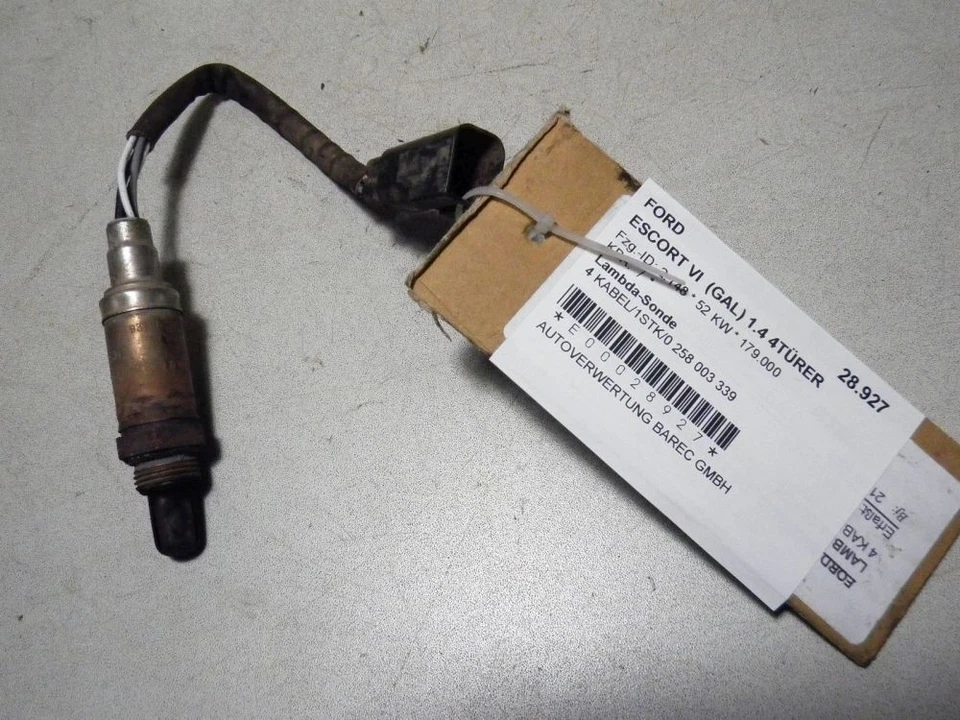 Lambdasonde 4 KABEL/1STK/0 258 003 339 0 FORD ESCORT VI  (GAL) 1.4 4TÜRER - Immagine 1 di 1