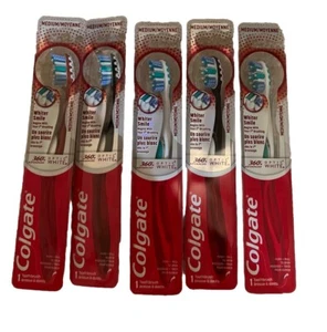 5x Colgate 360° Medium Zahnbürste Optic White - Bild 1 von 5