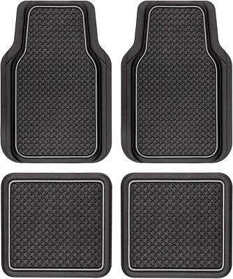 Alfombrillas de goma negras de alta resistencia para auto camioneta 4 piezas semi personalizadas para Chevrolet  Foto 1 de 4