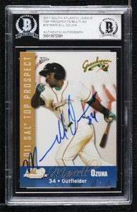 2011 MultiAd Sports South Atlantic League Top Prospects Marcell Ozuna #16 Auto