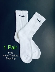 Nike Everyday White Cushioned Cotton 1 Pair Socks Junior Children Woman Kids - Picture 1 of 10