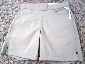 NWT Liz Claiborne Amber Shorts Size 4 Beige Wide Stretch Waistband Pockets - Picture 1 of 7