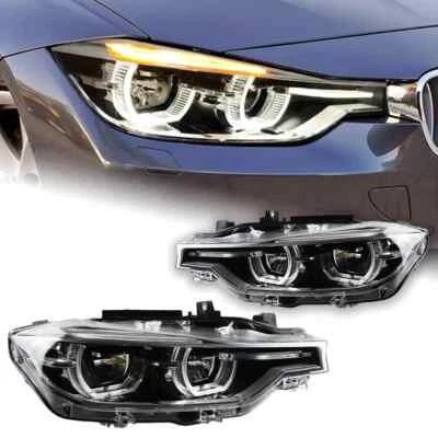 For BMW 3 Series F30 12-16 Headlamps HID Projector LED DRL Replace OEM Halogen - Image 1 of 4