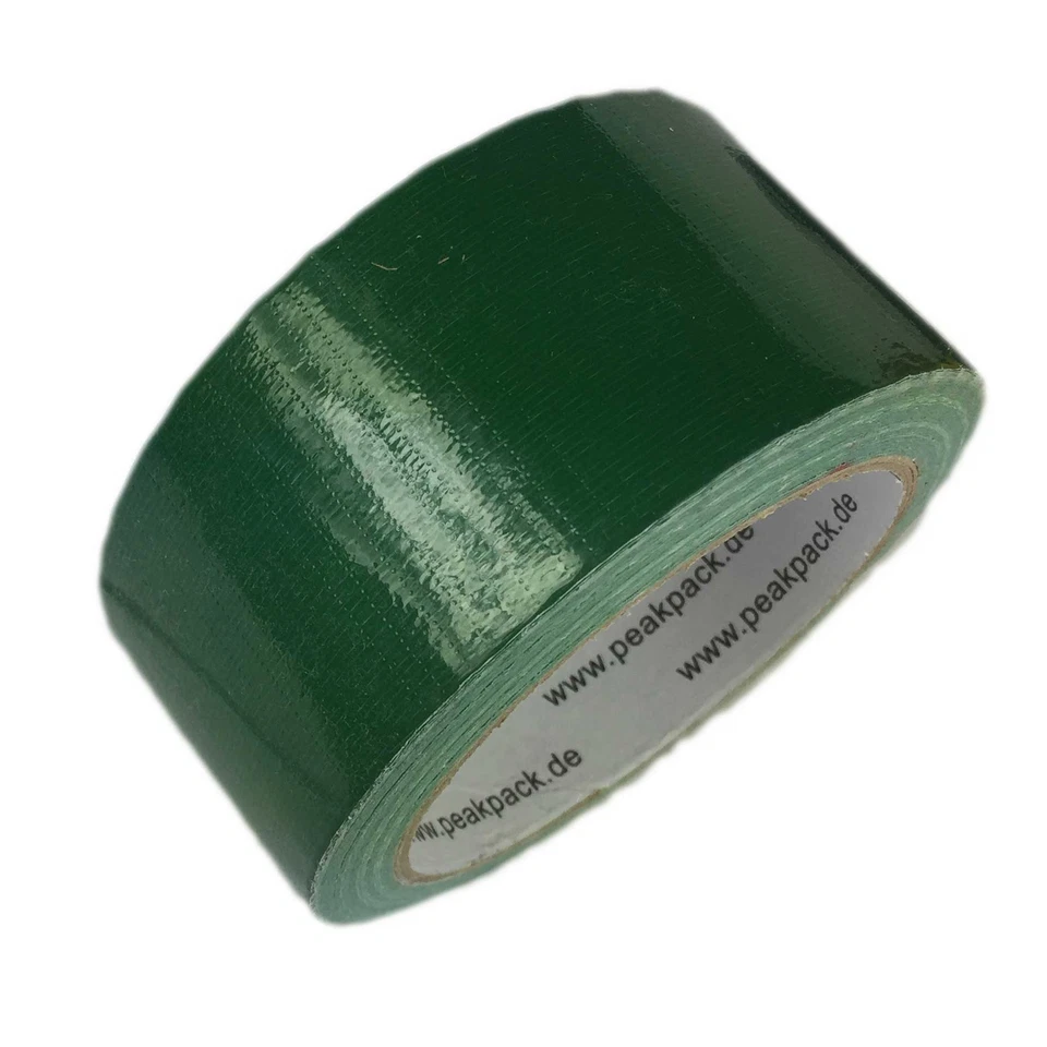 PEAKPACK 1 x nastro in tessuto verde 48 mm x 20 m 180 μm nastro per pacchi nastro corazzato nastro adesivo