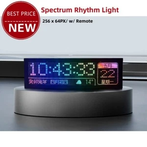 ER256 WiFi Voice Control Level Light RGB LED Audio Spectrum Rhythm Light Clock - Picture 1 of 6