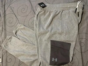 UNDER ARMOUR CARGO HEATHER GRAY JOGGER SWEATPANTS SIZE M MEN NWT $80.00 - Picture 1 of 3