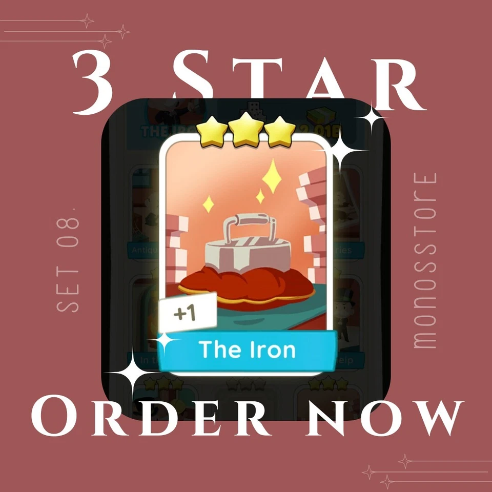 Monopoly 3 Star Sticker 🎮 Set 08 🎡 Fast Delivery⚡Come True ✨ - Image 1 of 1