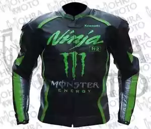 Kawasaki Ninja Monster Energy Chaqueta de moto de cuero Chaqueta de moto unisex - Bild 1 von 4