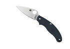 Spyderco Uk Penknife Folding Knife 3" Satin S110v Plain Blade, Dark Blue Frn