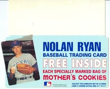 1990 Nolan Ryan Mother's Cookie Store Display Placard Texas Rangers 5000 K's