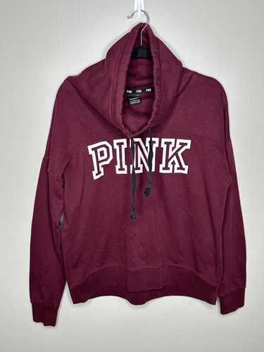 UNDERCOVER Pullover sportivo Pink By Victoria Secret felpa con cappuccio marrone collo cappuccio taglia small