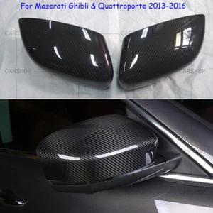 For Maserati Quattroporte Ghibli 2013-2016 Carbon Fiber Side Mirror Cover Caps - Bild 1 von 8