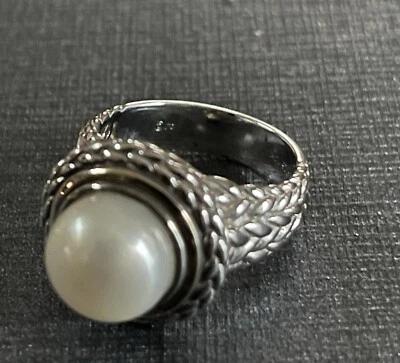 Alwand Vahan Sterling Silver 14K Yellow Gold Pearl Ring Size 63/4 - Image 1 of 4