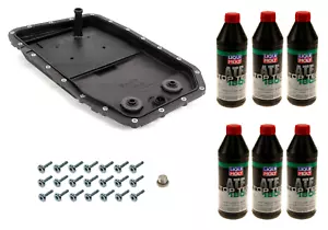 Auto Transmission Service Kit (Oil Pan+Filter+Gasket+Bolts) + 6L ATF for BMW - Picture 1 of 3