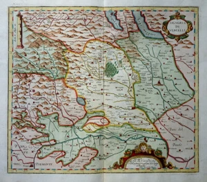 ITALIA MAGINI MAPPA COLORATO SIGNORIA DI VERCELLI LAGO MAGGIORE DI ORTA 1620 - Foto 1 di 1