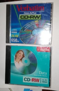 Verbatim Data Life Plus CD-RW & Imation Data CD-RW New Lot (2)PC Sealed freeship - Picture 1 of 2