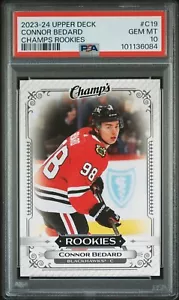 Connor Bedard PSA 10 Rookie CHAMP's 2023-24 Upper Deck Series Extended #C-19 RC - Picture 1 of 3
