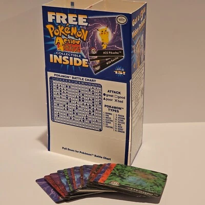 Pokémon Kraft Singles Advertising w/ 15 Action Flipz Cards Vintage 2000-2001 - Image 1 of 4