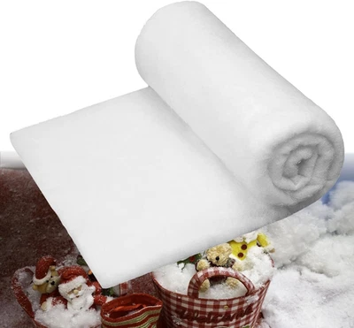 Coperta Di Neve Natale,240X80Cm Coperte Di Neve Artificiali Natalizie Decoro Sof - Immagine 1 di 4