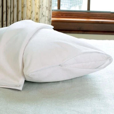 Pair of Charter Club European White Goose Down Pillows w/protectors-Med-600 FP - Image 1 of 4