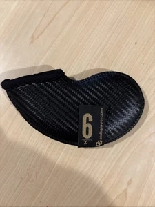 Club Glove Golf Club Single 6 Iron Head Cover Single Headcover Black Patterned - Picture 1 of 3