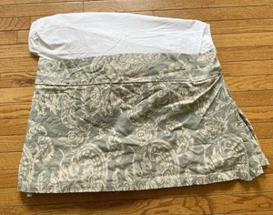 Pottery Barn Alessandra Paisley Scroll Linen FULL Duvet Neutral HEAVY! - Picture 1 of 9