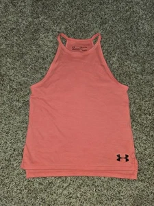 Youth Girl's Pink UNDER ARMOUR Halter HeatGear Tank Top Size Youth Small - Picture 1 of 5