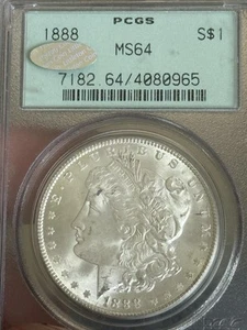 1888-P Morgan Dollar $1 PCGS MS64 Littleton - OGH Old Holder - Picture 1 of 2