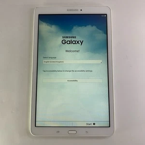 Samsung Galaxy Tab E SM-T560 8GB Wi-Fi 9.6in Tablet White Tested Working - Picture 1 of 7