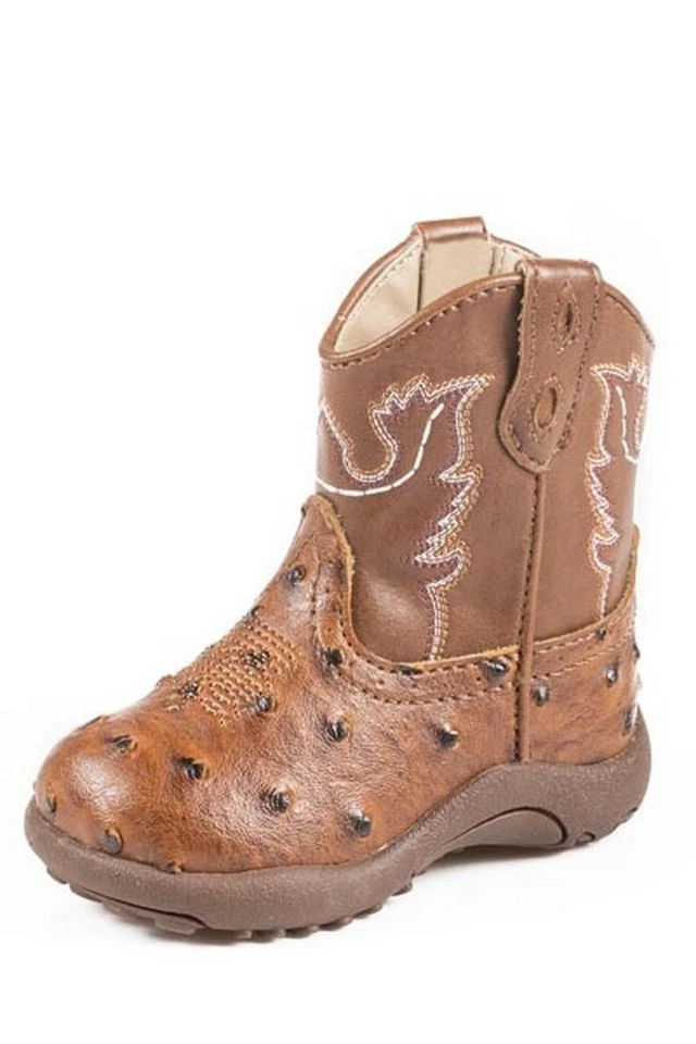 Botas Roper Western meninos cowboy falso 4 infantil bronzeado 09-016-1900-0807 TA - Imagem 1 de 1