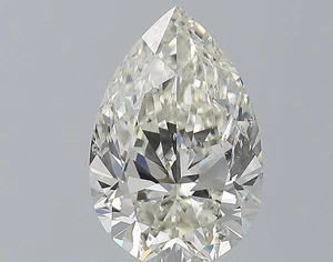 Cert. GIA 3.50 Carat Pear Cut Natural Mined Diamond Loose I color SI2 clarity - Picture 1 of 2