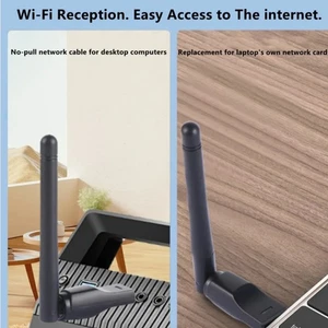 Mini USB 2.4GHz WiFi Adapter Wireless Network Wi-Fi Receiver 150Mbps Router - Picture 1 of 9