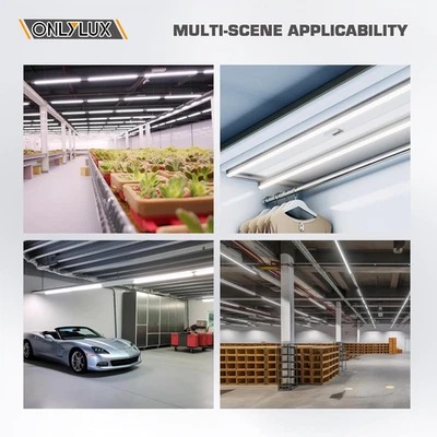 LED Shop Lights LED Tube Light 25W 6000K Garage Lighting Super Bright under Plug - Image 1 of 4