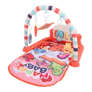 Red Baby Kick Piano Soft Breathable Removable Infant Gym Play Mat With Musi GS - Picture 1 of 12