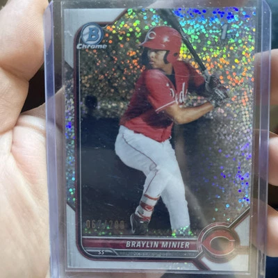 2022 Bowman - Chrome Prospects Speckle Refractor #BCP-93 Braylin Minier /299  - Image 1 of 3