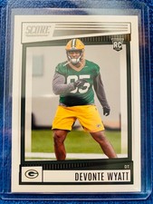 DEVONTE WYATT 2022 PANINI SCORE GREEN BAY PACKERS ROOKIE CARD RC # 361