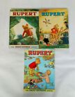Rupert Annual Bundle X 3 Vintage Childrens Hardback Book 1971, 1972, 1975.