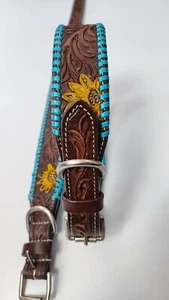 Shwaan Leather Dog Collar Heavy Duty Adjustable Long Life For Large Pet Collar - Picture 1 of 8