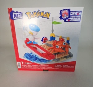 MEGA Pokemon Quaxly & Paras Building Toy With 2 Action Figures - NEW - Picture 1 of 9