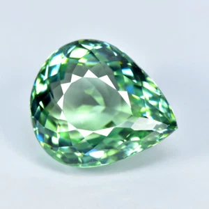 Turmalina verde natural piedra preciosa bastante limpia con forma de pera de 6,56 quilates _Mozambique - Imagen 1 de 2