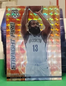 2020-21 Mosaic Straight Fire #18 James Harden Prizm Brooklyn Nets Rare Insert - Bild 1 von 2