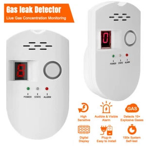 1 Pair Natural Gas Leak Detector Home, Kitchen, RV Plug-in Propane Gas Detector - Picture 1 of 13