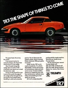 1976British Sports Car AD TRIUMPH TR-7 The Shape of Things to Come 022425 - Picture 1 of 1