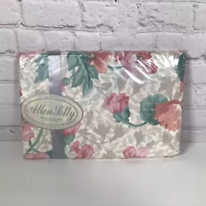 Vintage Allen Solly Allistair Full Fitted Sheet 100% Cotton Ecru Peach Pink - Picture 1 of 4