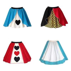 QUEEN OF HEARTS / ALICE IN WONDERLAND Fancy Dress Skirt outfit Costume UK MADE - Picture 1 of 12