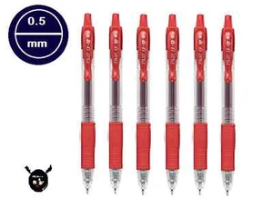 6 x Pilot G2 Retractable Rollerball Gel Ink Pen 0.5mm RED - Picture 1 of 1
