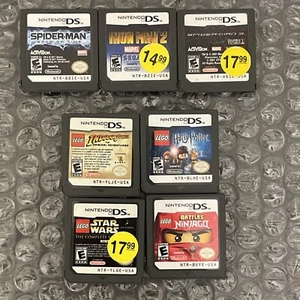 Authentic Nintendo DS 7 Game Lot Spider-Man: Edge of Time & 3 Lego Star Wars Dsi - Picture 1 of 9