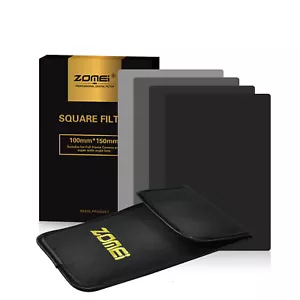 Zomei 150*100mm ND2,4,8,16 Neutral Density Square Filter Kit for Cokin Z ProDSLR - Picture 1 of 8